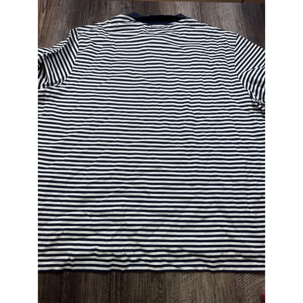 Polo Ralph Lauren Mens 5XB Big & Tall Striped Polo Shirt Navy White 711956682001